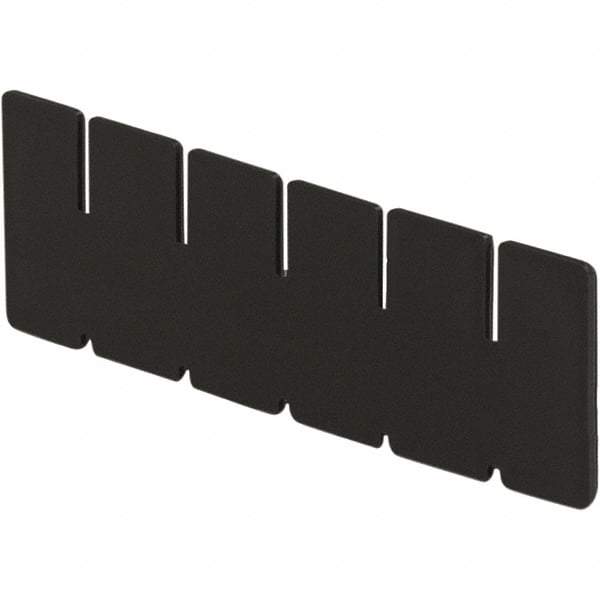 LEWISBins+ - 1-7/8" High, Black Bin Divider - Use with DC1025, Short Side Measures 1.9" Tall - Caliber Tooling