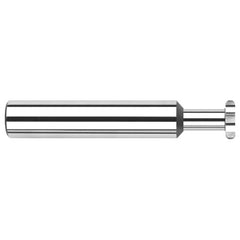 0.5000″ (1/2″) Cutter Diameter × 0.0937″ (3/32″) Radius × 0.2500″ (1/4″) Neck Length Carbide Full Radius Deep Keyseat Cutter, 6 Flutes - Exact Industrial Supply