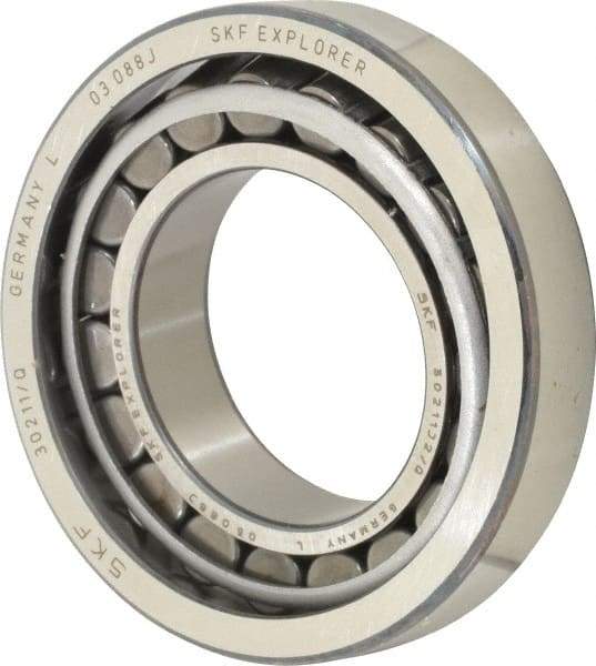 SKF - 55mm Bore Diam, 100mm OD, 22.75mm Wide, Tapered Roller Bearing - 89,700 N Dynamic Load Capacity, 106,000 N Static Load Capacity - Caliber Tooling