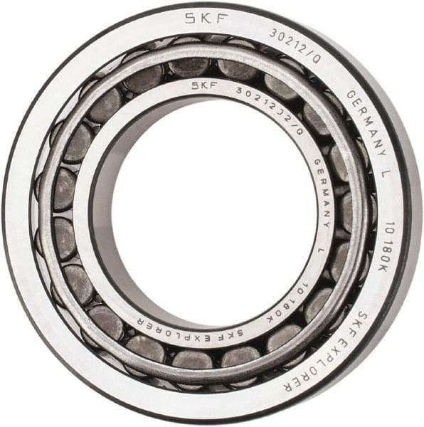 SKF - 60mm Bore Diam, 110mm OD, 23.75mm Wide, Tapered Roller Bearing - 99,000 N Dynamic Load Capacity, 114,000 N Static Load Capacity - Caliber Tooling