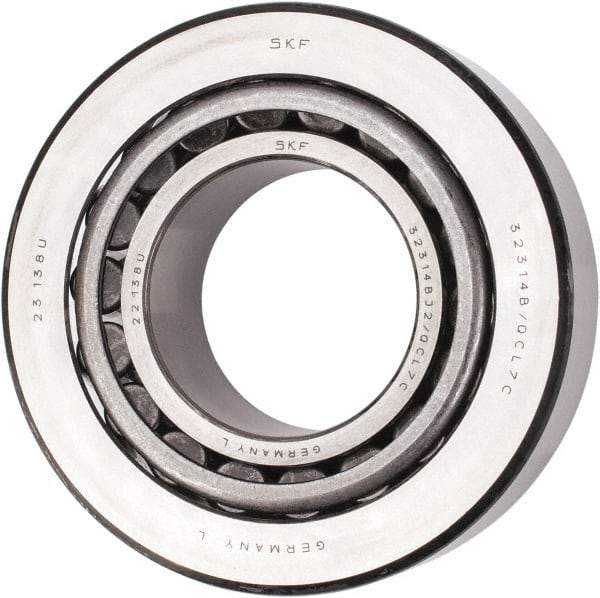 SKF - 70mm Bore Diam, 150mm OD, 54mm Wide, Tapered Roller Bearing - 281,000 N Dynamic Load Capacity, 400,000 N Static Load Capacity - Caliber Tooling