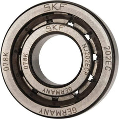 SKF - 15mm Bore Diam, 35mm Outside Diam, 11mm Wide Cylindrical Roller Bearing - 12,500 N Dynamic Capacity, 10,200 Lbs. Static Capacity - Caliber Tooling