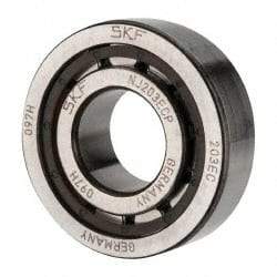 SKF - 17mm Bore Diam, 40mm Outside Diam, 12mm Wide Cylindrical Roller Bearing - 17,200 N Dynamic Capacity, 14,300 Lbs. Static Capacity - Caliber Tooling