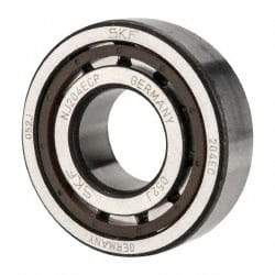 SKF - 20mm Bore Diam, 47mm Outside Diam, 14mm Wide Cylindrical Roller Bearing - 25,100 N Dynamic Capacity, 25,200 Lbs. Static Capacity - Caliber Tooling