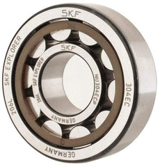 SKF - 20mm Bore Diam, 52mm Outside Diam, 15mm Wide Cylindrical Roller Bearing - 30,800 N Dynamic Capacity, 26,000 Lbs. Static Capacity - Caliber Tooling