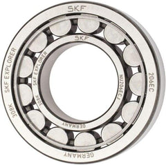 SKF - 30mm Bore Diam, 62mm Outside Diam, 16mm Wide Cylindrical Roller Bearing - 38,000 N Dynamic Capacity, 36,500 Lbs. Static Capacity - Caliber Tooling