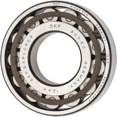 SKF - 45mm Bore Diam, 100mm Outside Diam, 25mm Wide Cylindrical Roller Bearing - 99,000 N Dynamic Capacity, 100,000 Lbs. Static Capacity - Caliber Tooling