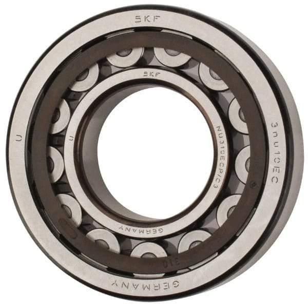 SKF - 50mm Bore Diam, 110mm Outside Diam, 27mm Wide Cylindrical Roller Bearing - 110,000 N Dynamic Capacity, 112,000 Lbs. Static Capacity - Caliber Tooling