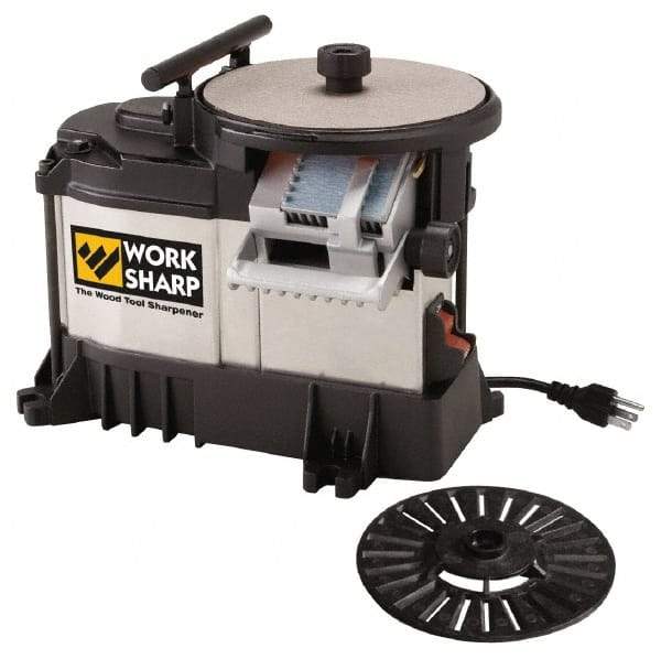 Work Sharp - 2 Inch Wide Tool Compatibility, 5.9055 Inch Wheel Diameter, Straight Cutting Tool Sharpener - 1/5 hp, 115 Voltage - Caliber Tooling