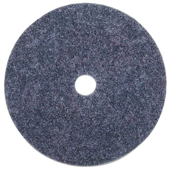 3M - 5" Coarse Grade Aluminum Oxide Deburring Disc - 7/8" Center Hole, Arbor Connection, Blue, 10,000 Max RPM - Caliber Tooling