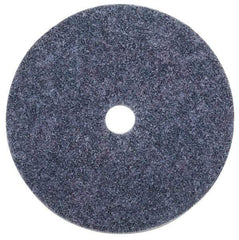 3M - 7" Coarse Grade Aluminum Oxide Deburring Disc - 7/8" Center Hole, Arbor Connection, Blue, 6,000 Max RPM - Caliber Tooling