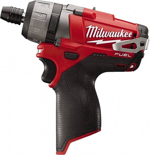 Milwaukee Tool - 12 Volts, Lithium-Ion Battery, Pistol Grip Cordless Screwdriver - 2 Speeds, 450 and 1,700 RPM, 325 Inch/Lbs. Torque, 2 Speed - Caliber Tooling