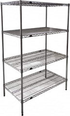 Value Collection - 4 Shelf Wire Shelving Unit - 72" Wide x 18" Deep x 74" High, - Caliber Tooling