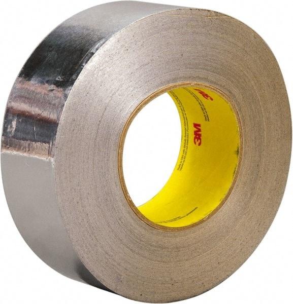 3M - 3" x 45m Silver Foil Tape - 3.25 mil, Acrylic Adhesive, Aluminum Foil Backing, -30°F to 260°F, Series 3380 - Caliber Tooling