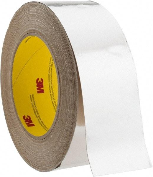 3M - 2" x 45m Silver Foil Tape - 3.25 mil, Acrylic Adhesive, Aluminum Foil Backing, 10 Lb/ln Tensile Strength, -30°F to 260°F, Series 3380 - Caliber Tooling