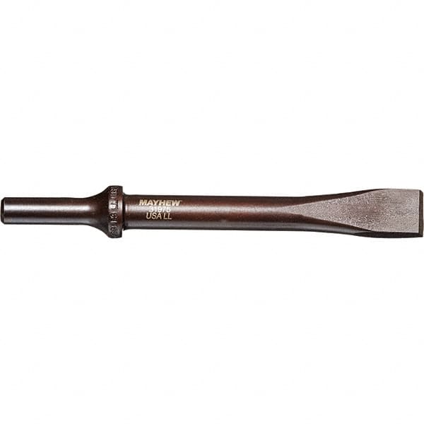 Mayhew - 5/8" Head Width, 6-1/2" OAL, Rivet Cutter Chisel - Round Drive, Round Shank, Steel - Caliber Tooling