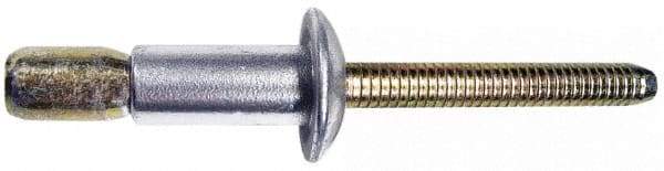 Marson - Protruding Head Stainless Steel Structural Blind Rivet - Stainless Steel Mandrel, 0.08" to 3/8" Grip, 0.53" Head Diam, 0.261" to 0.272" Hole Diam, 0.56" Length Under Head, 1/4" Body Diam - Caliber Tooling