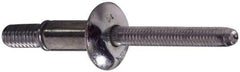 Marson - Protruding Head Steel Structural Blind Rivet - Steel Mandrel, 0.1" to 3/8" Grip, 0.49 to 0.53" Head Diam, 0.261" to 0.272" Hole Diam, 1/4" Body Diam - Caliber Tooling