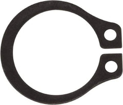 Rotor Clip - 0.352" Groove Diam, 3/8" Shaft Diam, Phosphate Steel, Snap External Retaining Rings - 0.029" Groove Width, 0.012" Groove Depth, 0.025" Ring Thickness, Grade 1060-1090 - Caliber Tooling