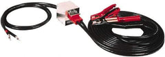 Associated Equipment - 25 Ft. Long, 500 Amperage Rating, Plug in Booster Cable - Black, 4 AWG Wire Guage - Caliber Tooling