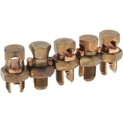 Value Collection - 8 to 4 AWG, Bronze Alloy, Split Bolt Connector - 17/32" Head Width - Caliber Tooling