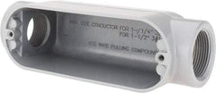 Value Collection - Form 85, C Body, 1-1/4" Trade, IMC, Rigid Aluminum Conduit Body - Oval - Caliber Tooling