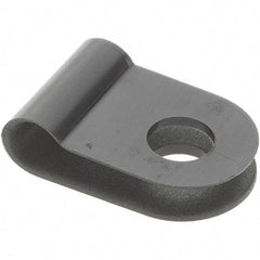 Value Collection - 1/8" Bundle Diam, 0.167" Hole, Nylon Clamp - Black - Caliber Tooling