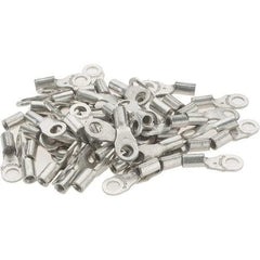 Value Collection - 22-16 AWG Noninsulated Crimp Connection D Shaped Ring Terminal - #6 Stud, Tin Plated Copper Contact - Caliber Tooling