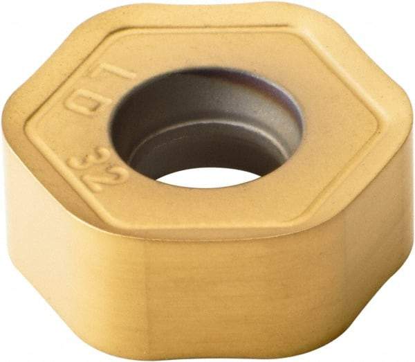 Kennametal - HNGJ438 LD Grade KC725M Carbide Milling Insert - TiN/TiCN/TiN Finish, 0.1766" Thick, 12mm Inscribed Circle, 3.2mm Corner Radius - Caliber Tooling