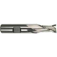 1/2 Dia. x 3 Overall Length 2-Flute Square End M-42 Cobalt SE End Mill-Round Shank-Center Cut-Uncoated - Caliber Tooling