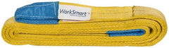 Value Collection - 10' Long x 2" Wide, 6,400 Lb Vertical Capacity, 2 Ply, Polyester Web Sling - 5,000 Lb Choker Capacity, with Eye & Eye (Twisted) - Caliber Tooling