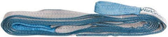 Value Collection - 20' Long x 1" Wide, 1,600 Lb Vertical Capacity, 1 Ply, Polyester Web Sling - 1,250 Lb Choker Capacity, with Eye & Eye (Flat) - Caliber Tooling