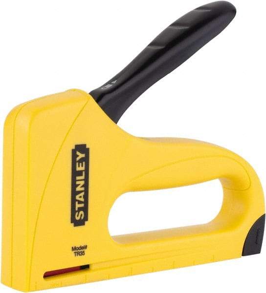 Stanley - Manual Staple Gun - 1/4, 5/16, 3/8" Staples, Yellow & Black, ABS - Caliber Tooling