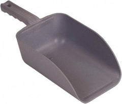 Remco - 82 oz Gray Polypropylene & Semi-Ferrous Additive Flat Bottom Scoop - 5.9" Wide x 3.3" Deep Bowl, 15.1" OAL - Caliber Tooling