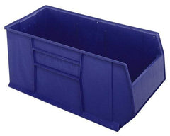 Quantum Storage - 175 Lb. Load Capacity, 41-7/8" Deep, Blue Polypropylene Hopper Stacking Bin - 17-1/2" High x 19-7/8" Wide x 41-7/8" Long - Caliber Tooling