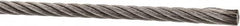 Value Collection - 1' Long, 1/8" Diam, Aircraft Cable - 1,780 Lb Breaking Strength, Material Grade 316, 7 x 19 Strand Core - Caliber Tooling