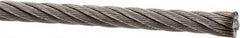 Value Collection - 1' Long, 1/4" Diam, Aircraft Cable - 4,900 Lb Breaking Strength, Material Grade 316, 7 x 19 Strand Core - Caliber Tooling