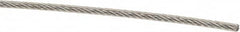 Loos & Co. - 1/16" x 3/64" Diam, Aircraft Cable - 270 Lb Breaking Strength, Material Grade Carbon Steel, 7 x 7 Strand Core, Nylon Coating - Caliber Tooling