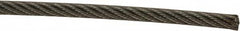 Loos & Co. - 1/8" x 3/32" Diam, Aircraft Cable - 920 Lb Breaking Strength, Material Grade Carbon Steel, 7 x 7 Strand Core, Nylon Coating - Caliber Tooling