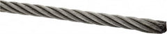 Loos & Co. - 3/16" Diam, Galvanized Steel Wire Rope - 4,200 Lb Breaking Strength, Material Grade Carbon Steel, 7 x 19 Strand Core - Caliber Tooling