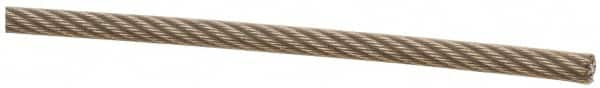 Loos & Co. - 1/8" x 3/32" Diam, Aircraft Cable - 920 Lb Breaking Strength, Material Grade 304 Stainless, 7 x 7 Strand Core, Nylon Coating - Caliber Tooling