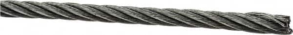 Loos & Co. - 1/8" Diam, Galvanized Steel Wire Rope - 2,000 Lb Breaking Strength, Material Grade Carbon Steel, 7 x 19 Strand Core - Caliber Tooling