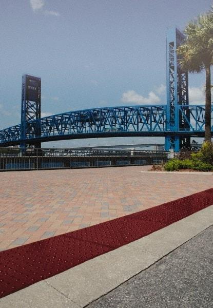 UltraTech - 5 Ft. Long x 2 Ft. Wide, Urethane Surface, Molded Bubble Entrance Matting - Outdoor, Heavy Traffic, Urethane, Red - Caliber Tooling