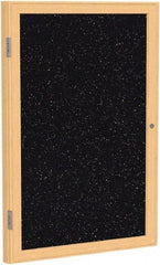 Ghent - 36" Wide x 30" High Enclosed Cork Bulletin Board - Rubber, Confetti (Color) - Caliber Tooling