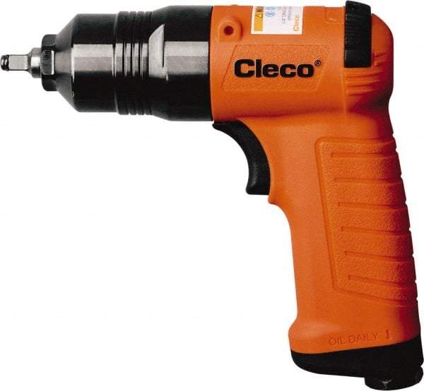 Cleco - 1/4" Drive, 13,000 RPM, 50 Ft/Lb Torque Impact Wrench - Pistol Grip Handle, 1,200 IPM, 39.8 CFM, 90 psi, 1/4" NPT Inlet - Caliber Tooling