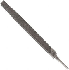 Anglo American - 12" Long, Smooth Cut, Triangle American-Pattern File - Double Cut, 0.79" Overall Thickness, Tang - Caliber Tooling