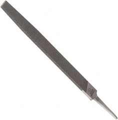 Anglo American - 8" Long, Second Cut, Triangle American-Pattern File - Double Cut, 0.55" Overall Thickness, Tang - Caliber Tooling