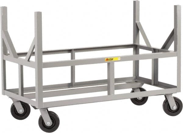 Little Giant - 3,000 Lb Capacity Steel Bar Cradle Truck - Steel Deck, 24" OAW, 0" Platform Length, Phenolic Casters - Caliber Tooling