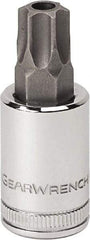 GearWrench - 1/4" Drive, T25 Torx Bit Socket - 1-17/32" OAL, 0.984" Bit Length, Tamper Resistant - Caliber Tooling