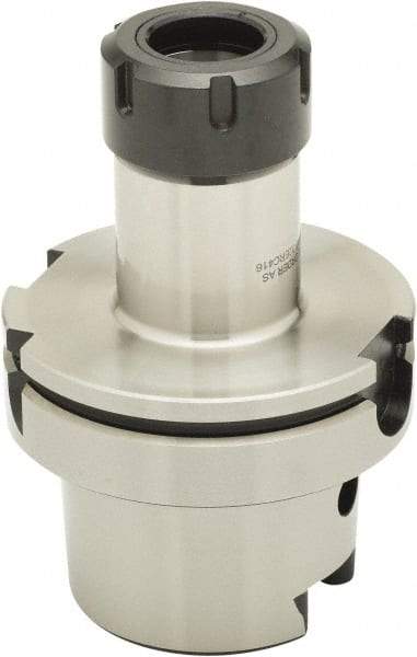 Parlec - 2mm to 20mm Capacity, 4.06" Projection, HSK100A Hollow Taper, ER32 Collet Chuck - 0.0002" TIR, Through-Spindle - Exact Industrial Supply